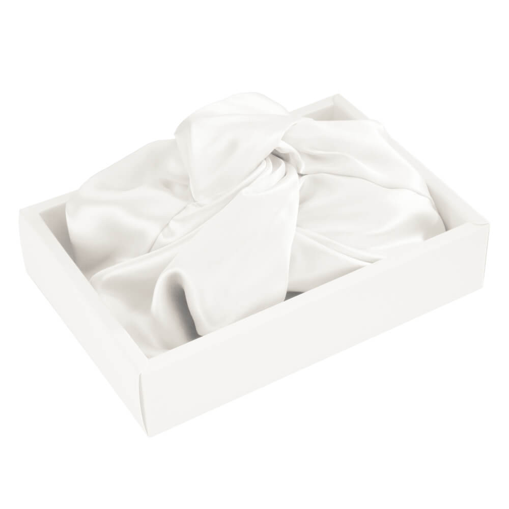 Blissy Mulberry Silk Blissy Bonnet – White Large