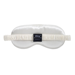 Sleep Mask - White - Diamond Quilted