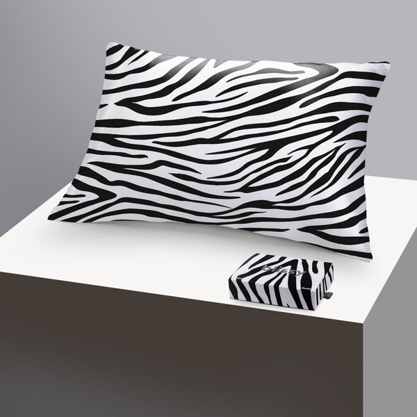 Blissy Queen Zebra Pillowcase – 22 Momme Mulberry Silk, 100% Silk