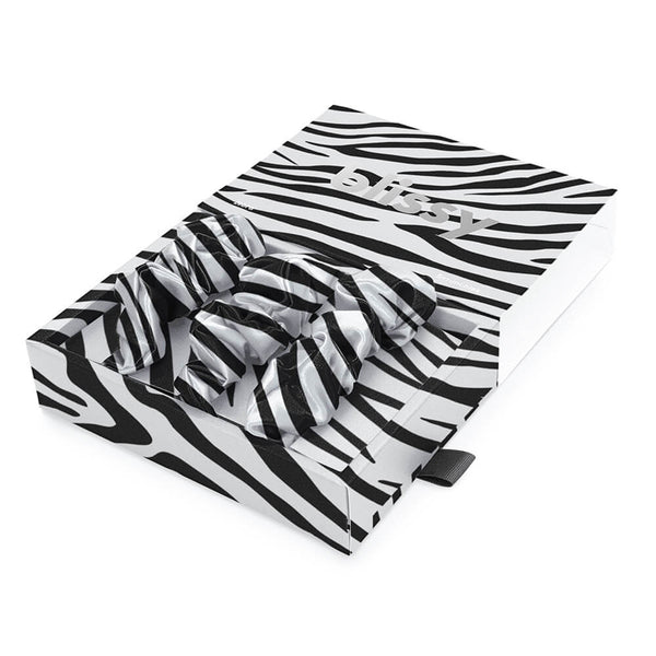 Blissy Zebra Blissy Scrunchies – 22 Momme Mulberry Silk, 100% Silk