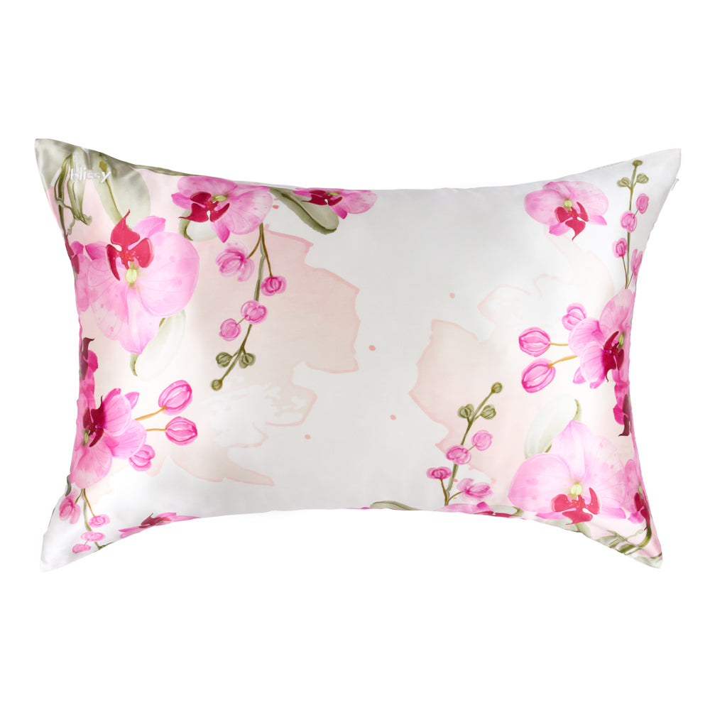 Zodiac Flower Pillowcase Close-Up – Blissy 22 Momme Silk