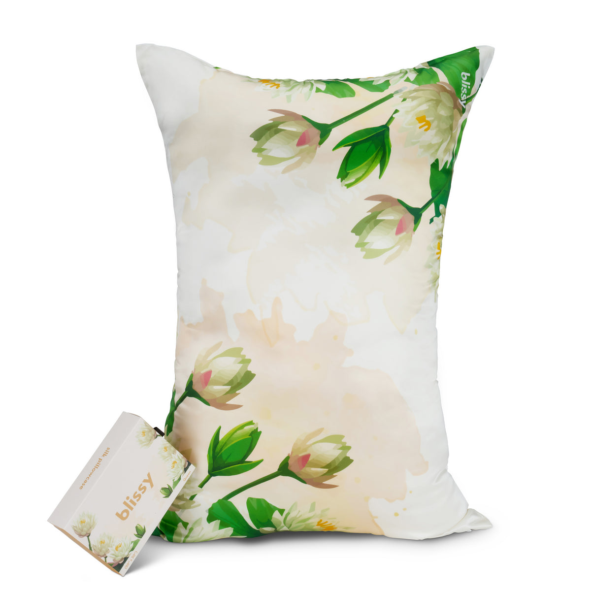 Zodiac Flower Pillowcase Close-Up – Blissy 22 Momme Silk