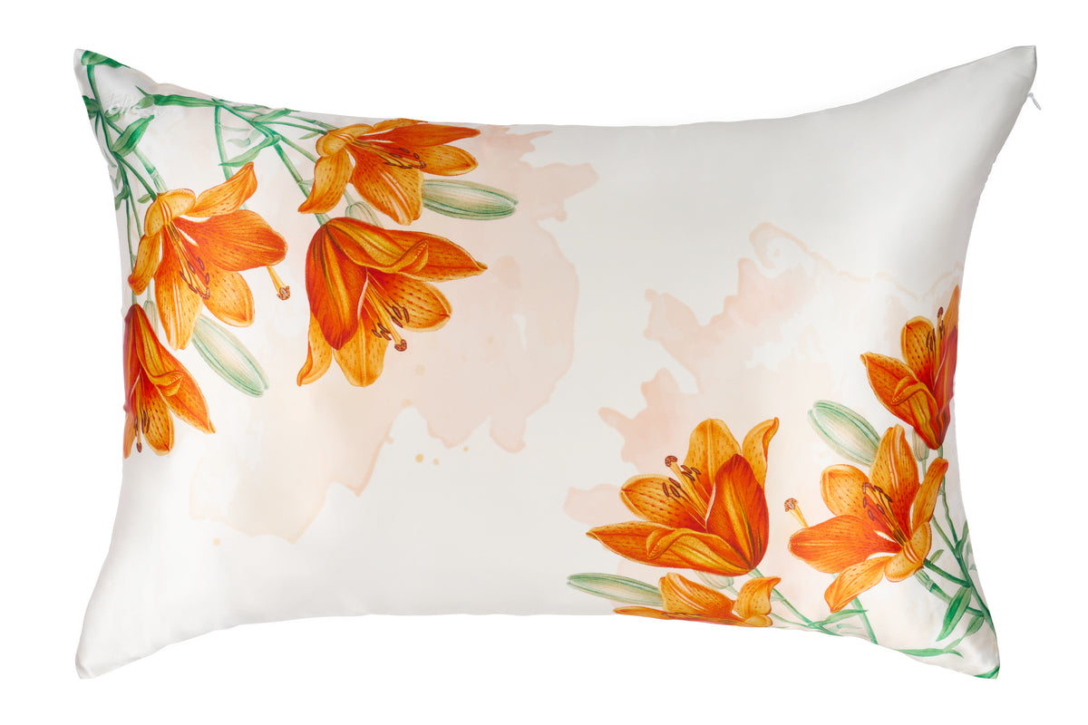 Blissy Zodiac Flower Silk Pillowcase Detail – Standard