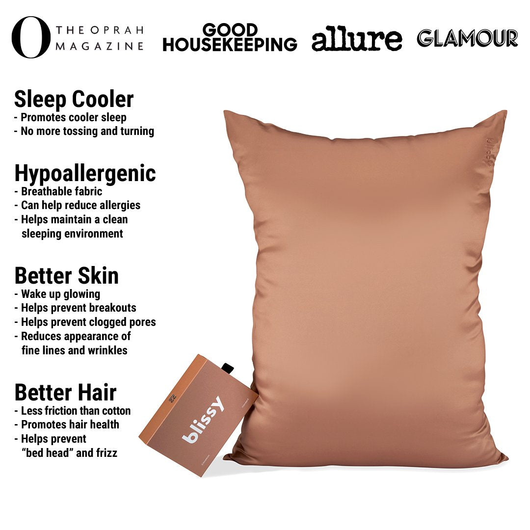 Cinnamon Mulberry Silk Pillowcase – Blissy Queen