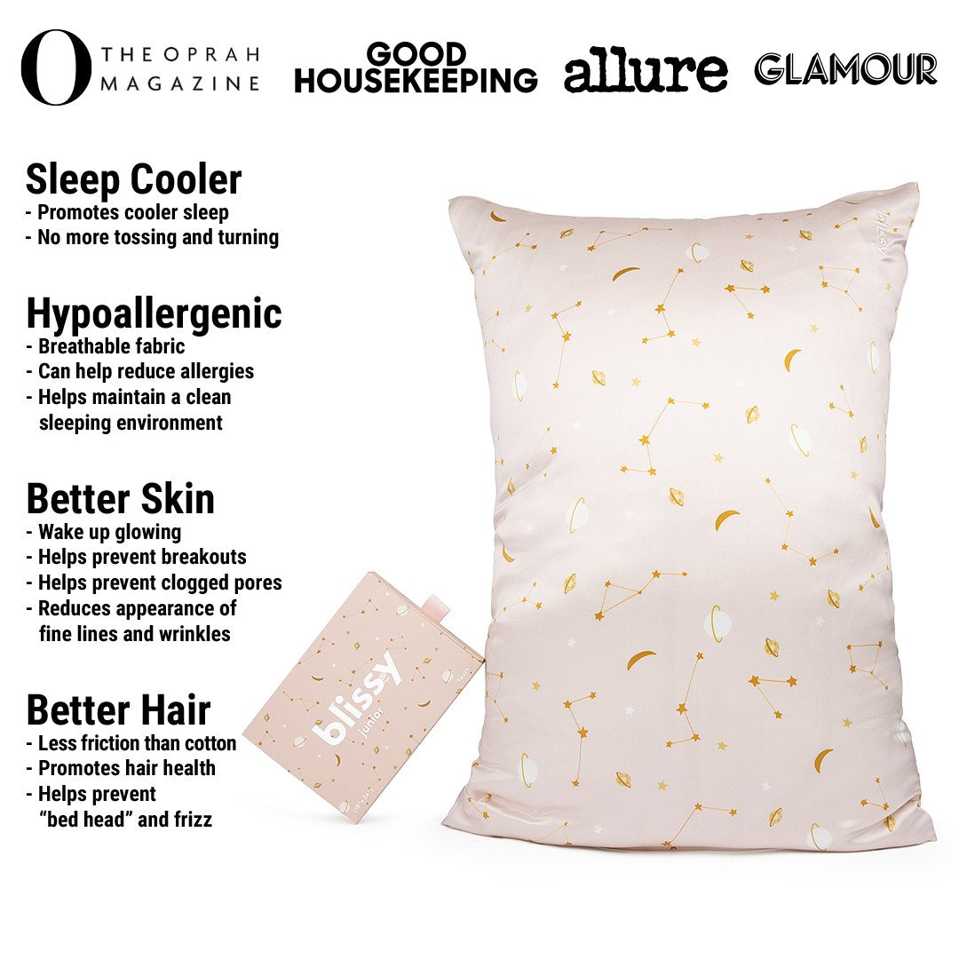 Pink Galaxy Mulberry Silk Pillowcase – Blissy Queen