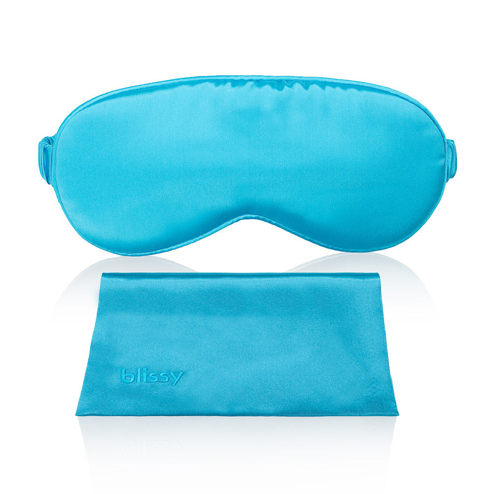 Blissy Mulberry Silk Sleep Mask – Bahama Blue