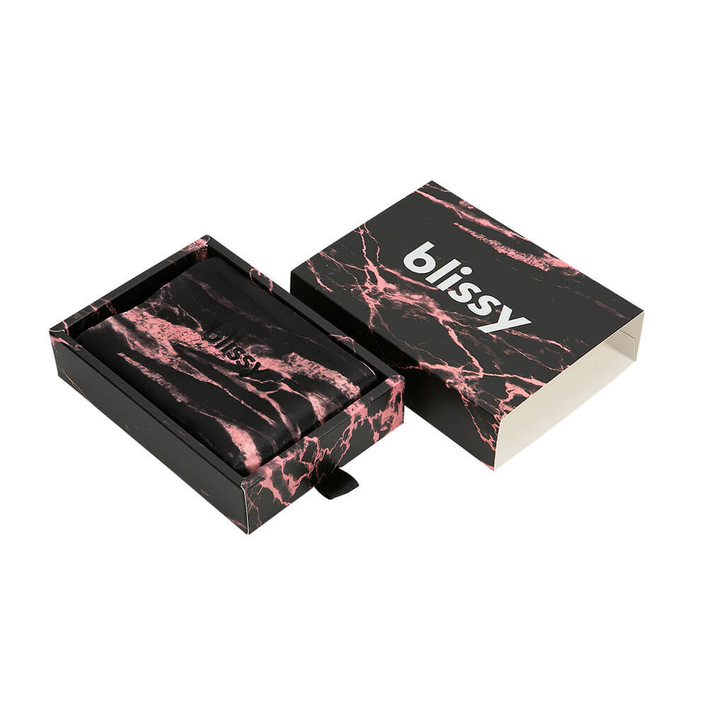 Queen Rose Black Marble Pillowcase – Blissy Premium Silk