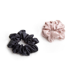 Blissy Scrunchies 9-Piece Set - Black, White, Pink, Tie-Dye