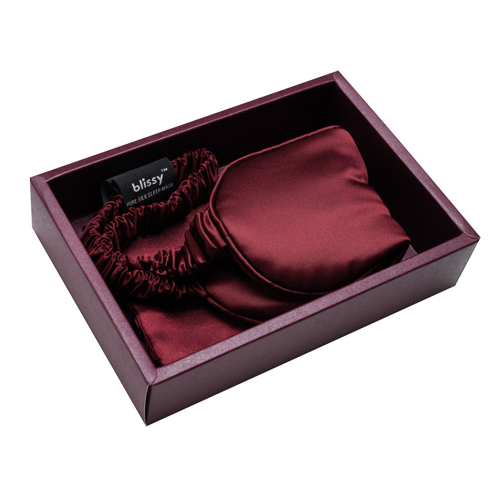 Burgundy Sleep Mask – Blissy Premium Silk