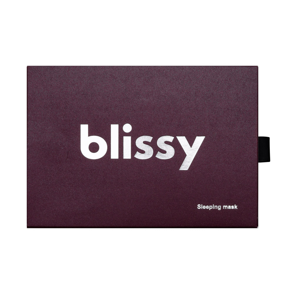 Blissy Mulberry Silk Sleep Mask – Burgundy