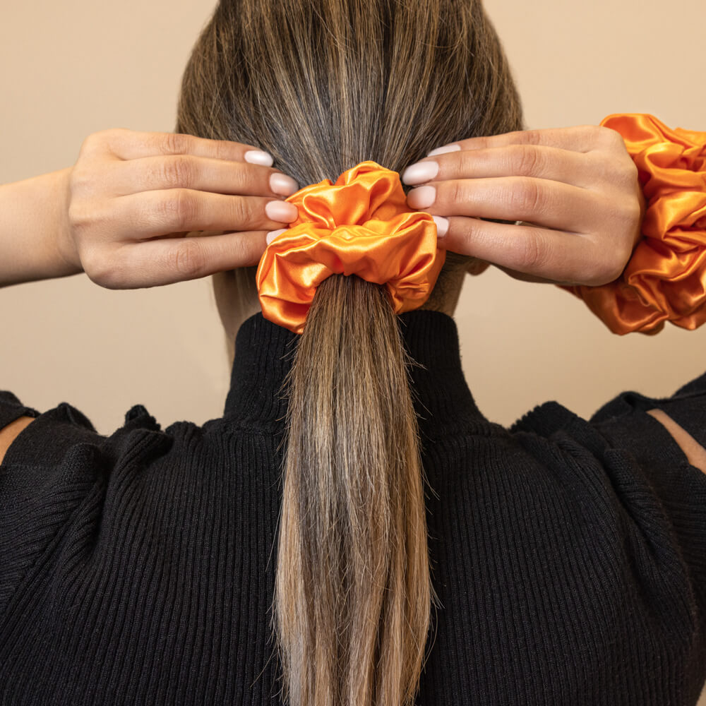 Coral Mulberry Silk Blissy Scrunchies – Blissy