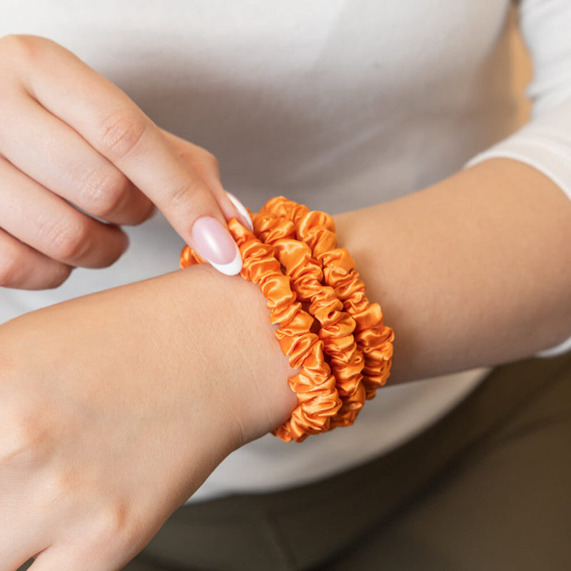 Blissy Skinny Scrunchies - Coral