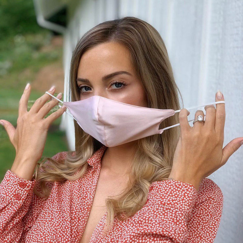 Face Mask - Pink - Blissy Pink Face Mask – 22 Momme Mulberry Silk, 100% Silk