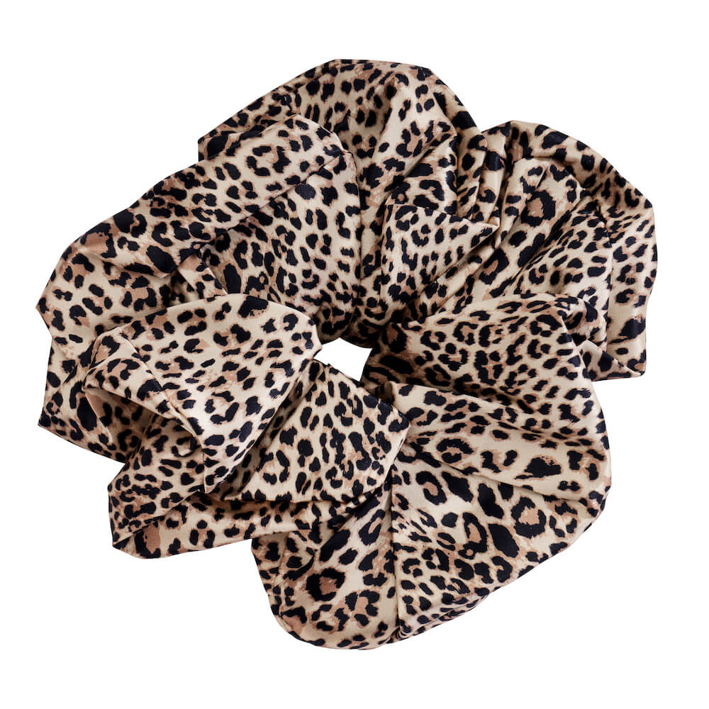 Leopard Mulberry Silk Blissy Oversized Scrunchie – Blissy