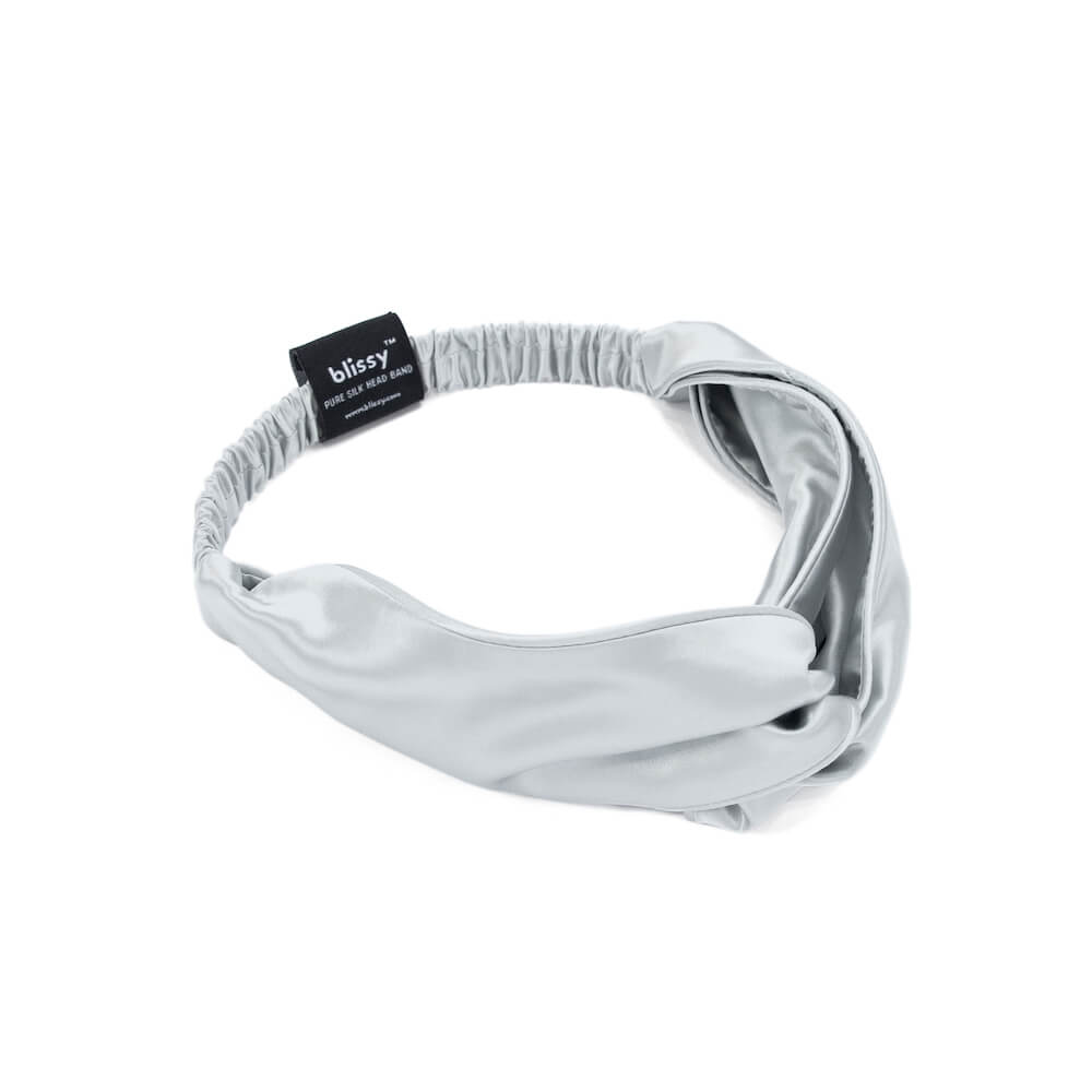 Silver Blissy Head Piece Close-Up – Blissy 22 Momme Silk