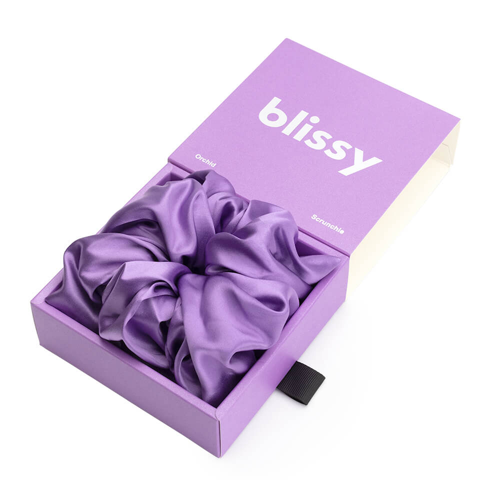 Blissy Orchid Blissy Oversized Scrunchie – 22 Momme Mulberry Silk, 100% Silk