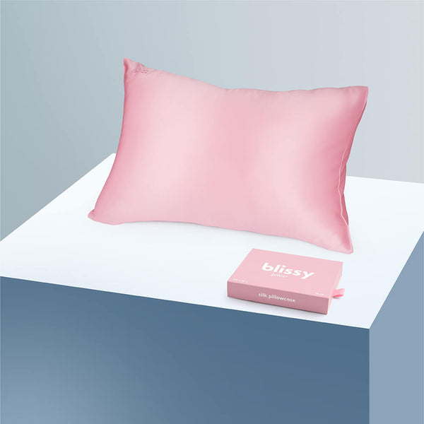 Blissy Bubblegum Pink Pillowcase – 22 Momme Mulberry Silk, 100% Silk