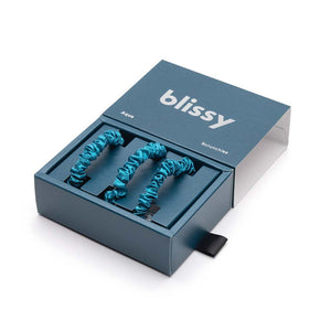 Blissy Skinny Scrunchies - Aqua