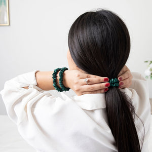 Blissy Skinny Scrunchies - Emerald