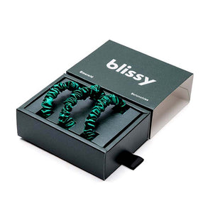 Blissy Skinny Scrunchies - Emerald