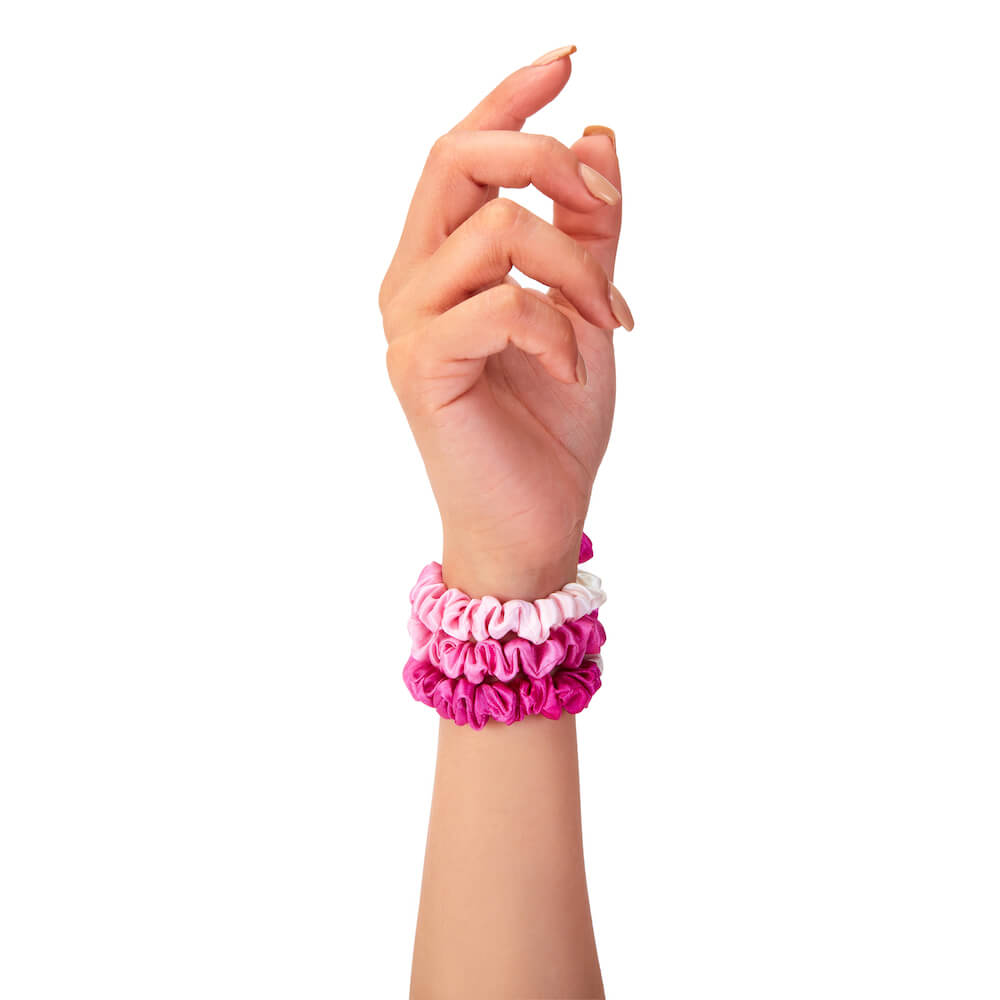 Pink Ombre Blissy Skinny Scrunchies – Blissy Premium Silk