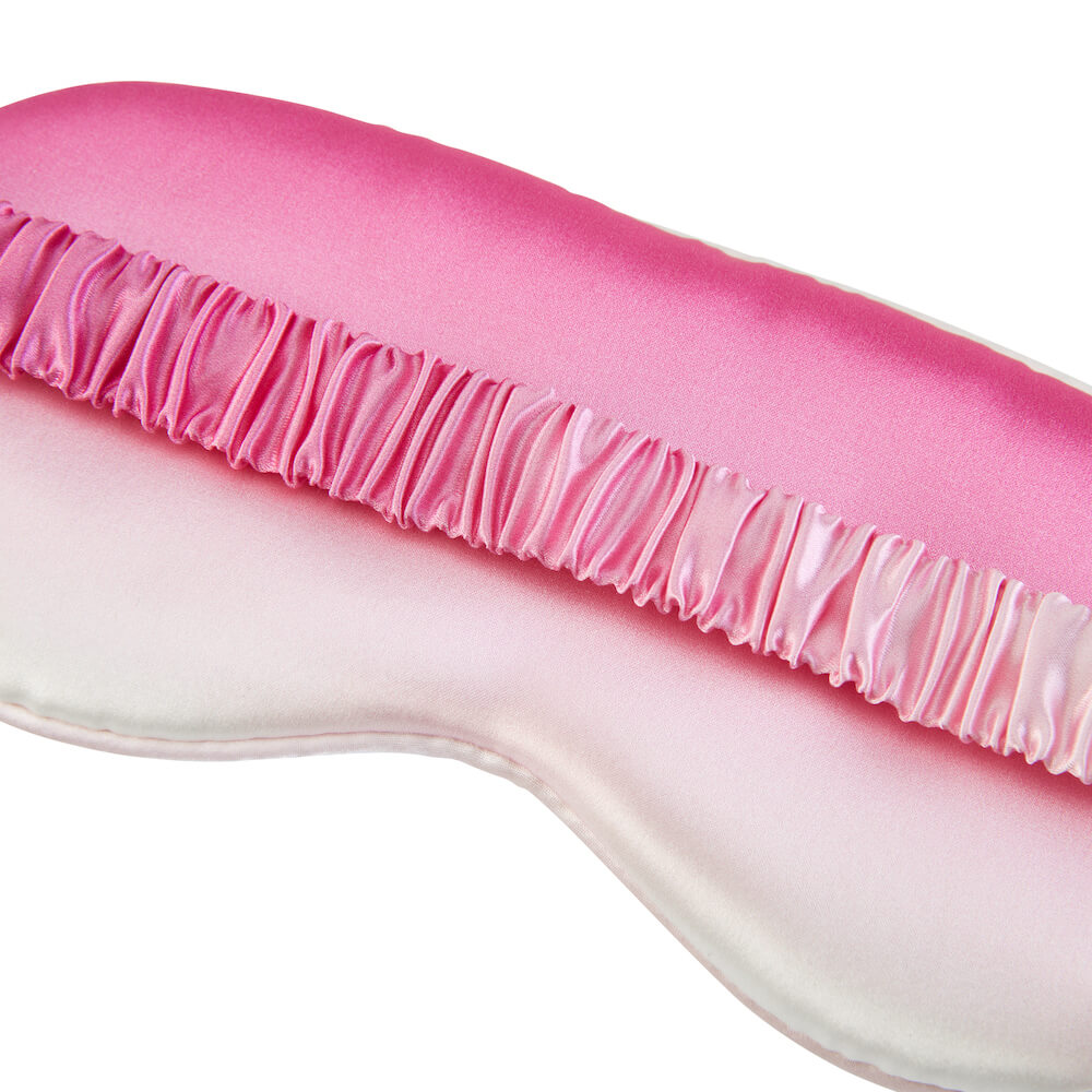 Blissy Pink Ombre Silk Sleep Mask Detail –