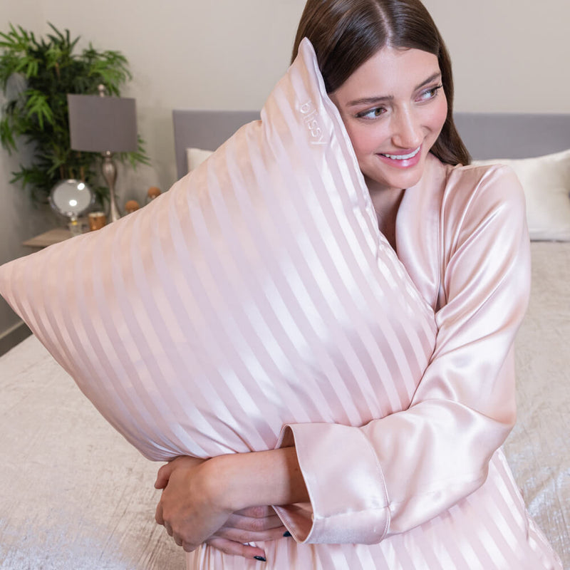 Pillowcase - Pink Striped - Standard