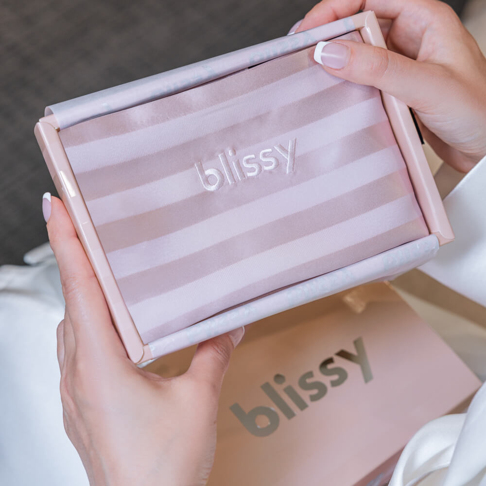 Queen Pink Striped Pillowcase – Blissy Premium Silk