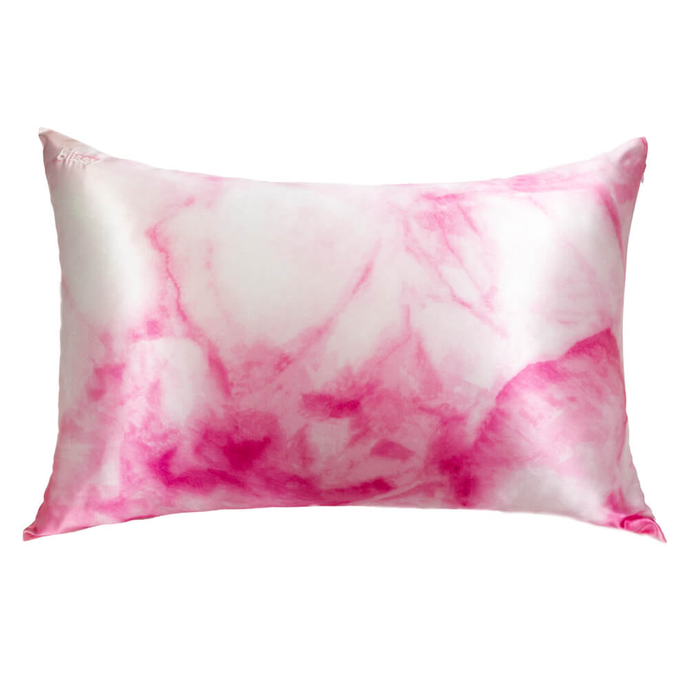 Blissy Mulberry Silk Pillowcase – Pink Tie-Dye Standard