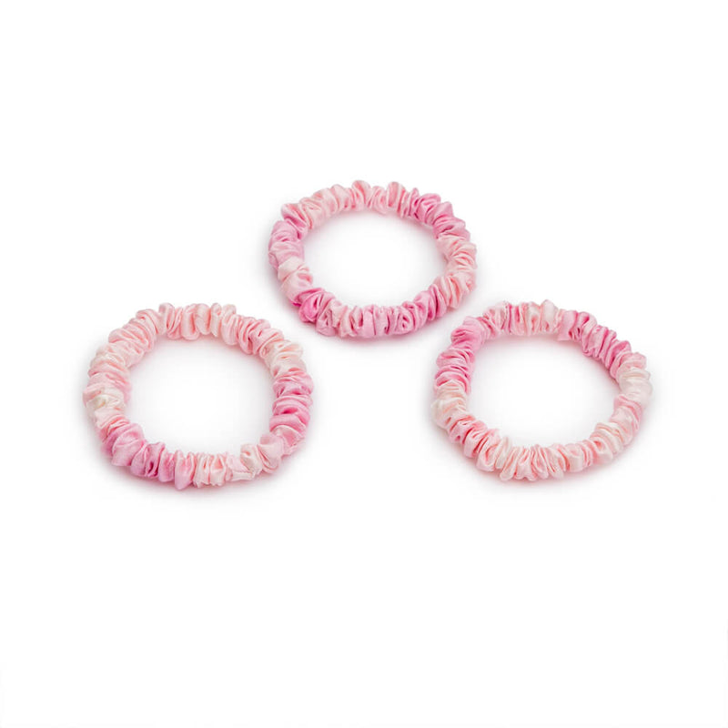 Blissy Skinny Scrunchies - Pink Tie-Dye