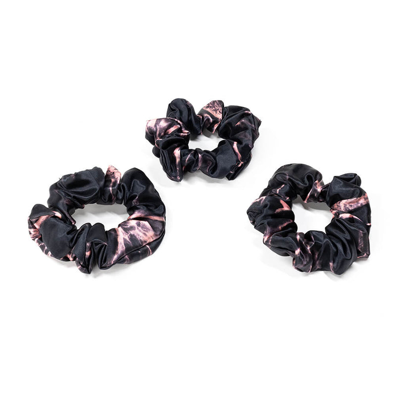 Blissy Scrunchies - Rose Black Marble