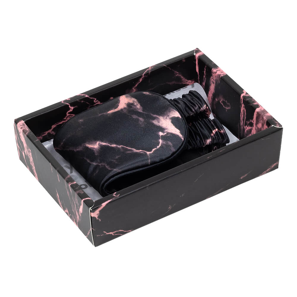 Blissy Mulberry Silk Sleep Mask – Rose Black Marble