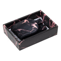 Sleep Mask - Rose Black Marble