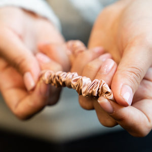 Blissy Skinny Scrunchies - Rose Gold