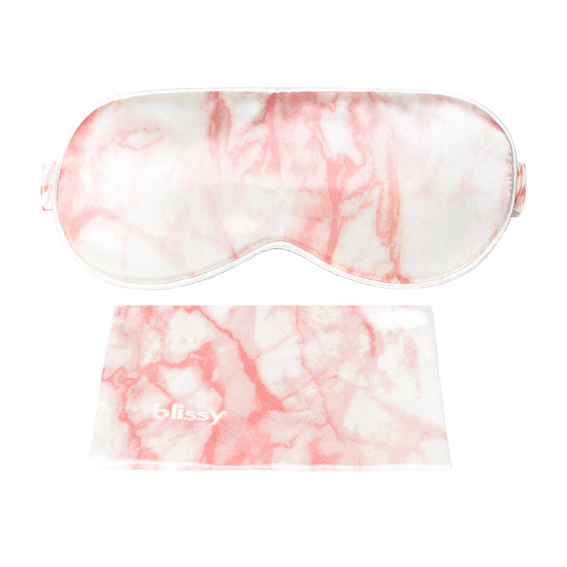 Sleep Mask - Rose White Marble