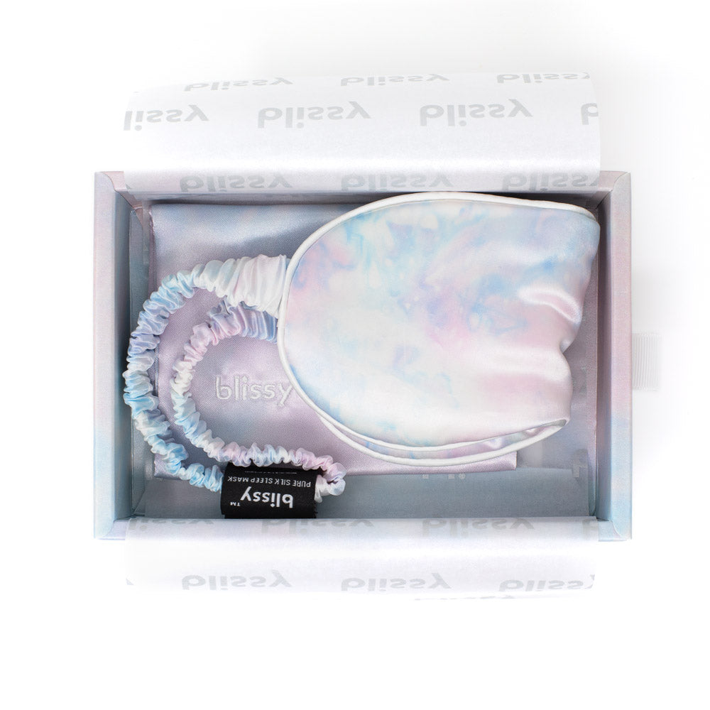 Blissy Tie-Dye Sleep Mask Lifestyle – Mulberry Silk