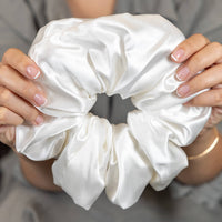 Blissy Oversized Scrunchie - White