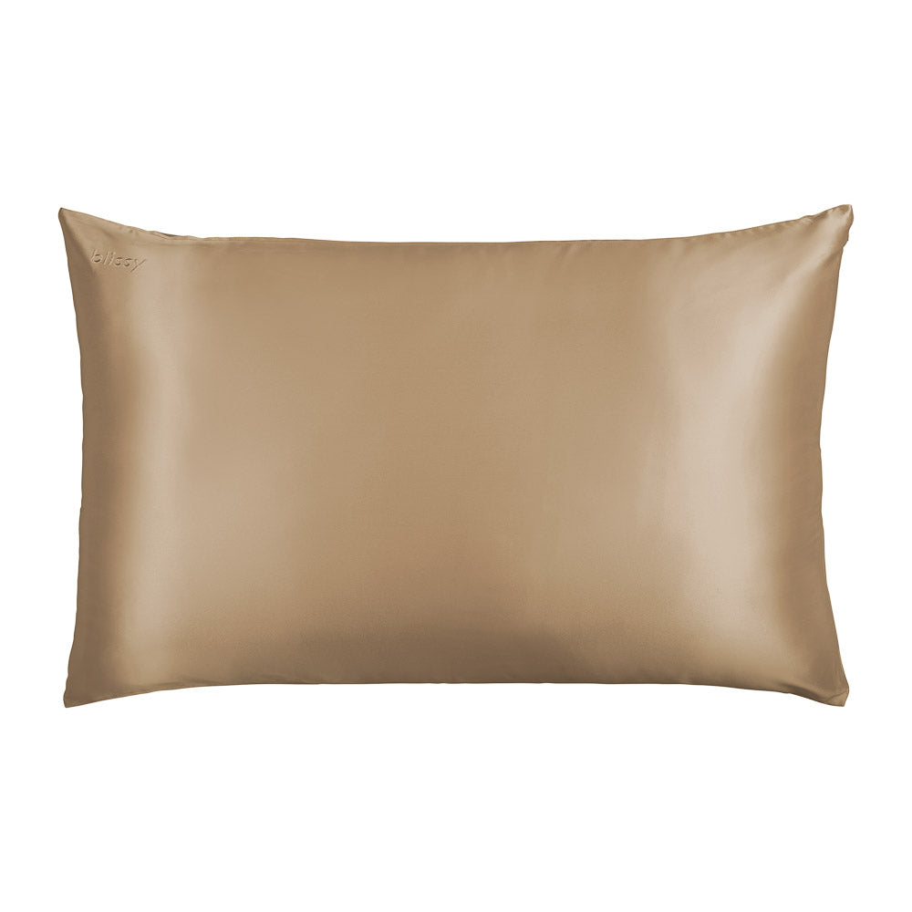 Blissy Taupe Silk Pillowcase Detail – Standard