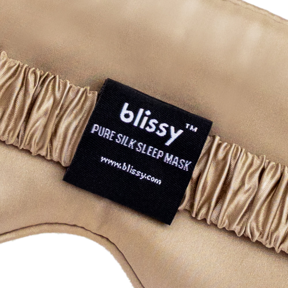 Blissy Taupe Sleep Mask Lifestyle – Mulberry Silk