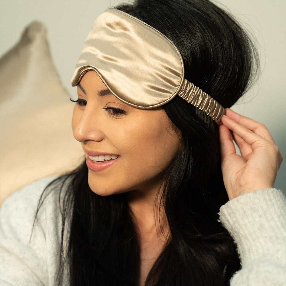 Taupe Sleep Mask – Blissy Premium Silk