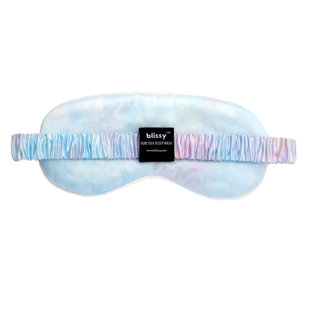 Blissy Tie-Dye Silk Sleep Mask Detail –